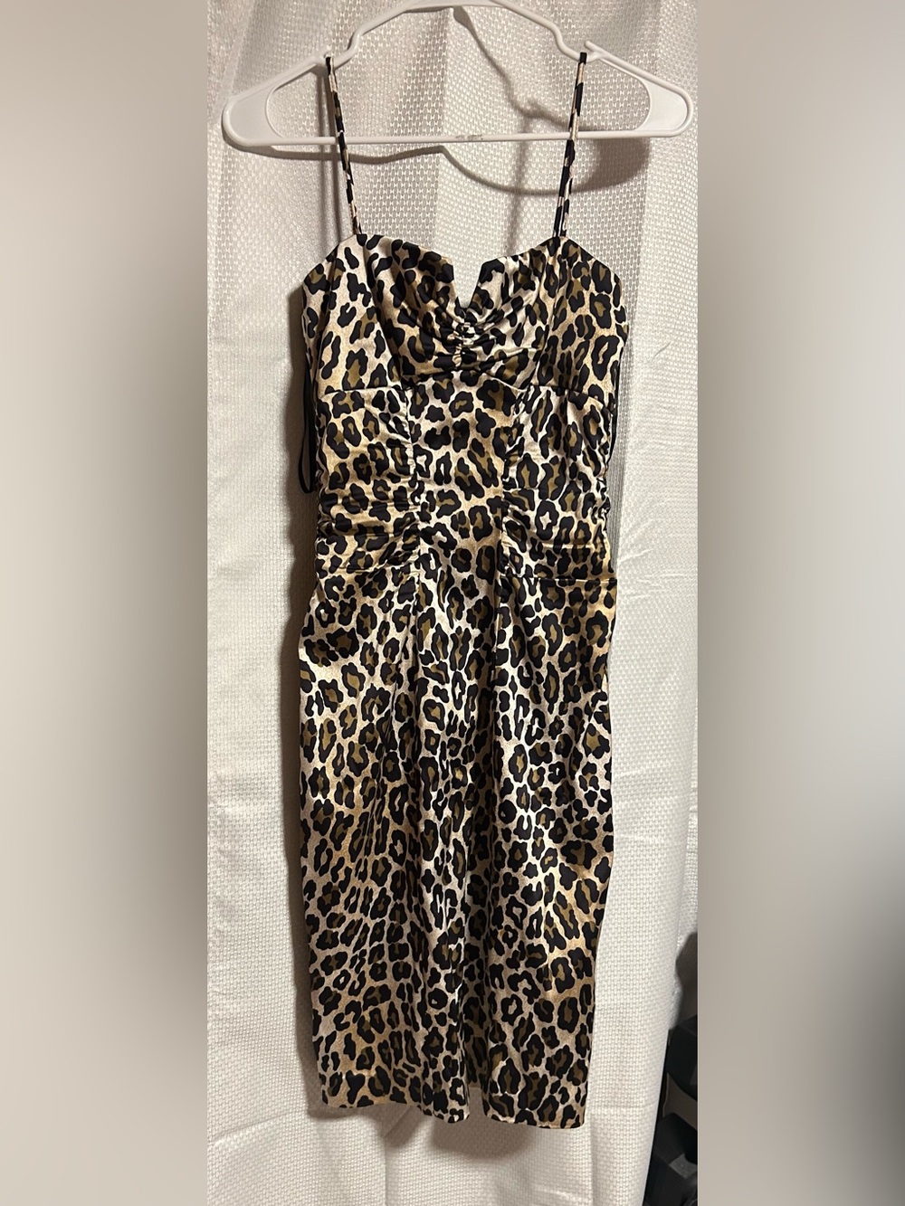 Cache Leopard-Print Satin look Dress size 4